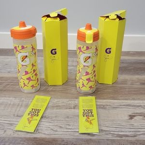 2 Limited Edition 2022 Gatorade GX Water Bottles 30oz Serena Williams